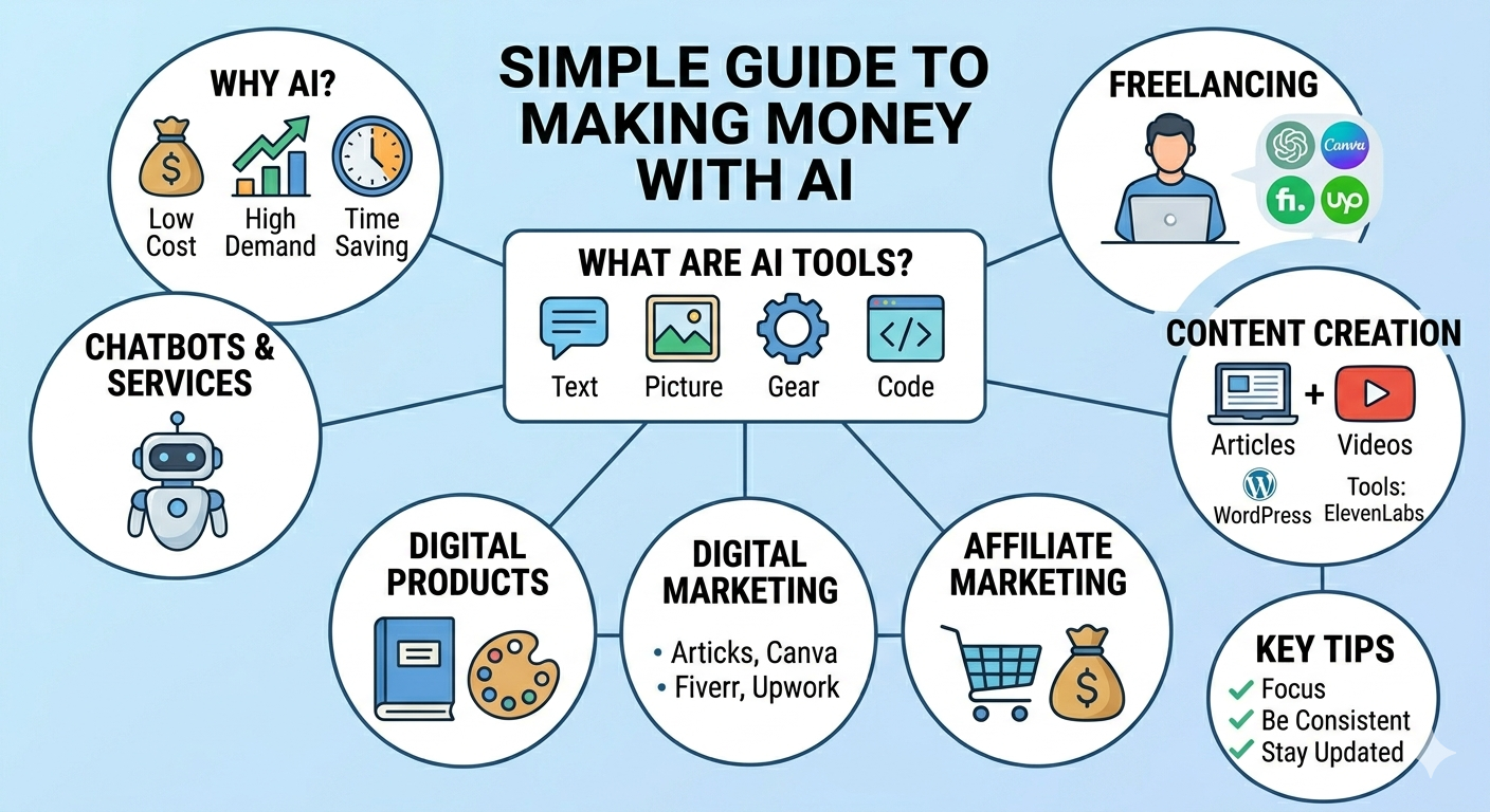 How to Make Money with AI Tools in 2026: Complete Beginner’s Guide
